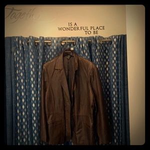 Leather blazer